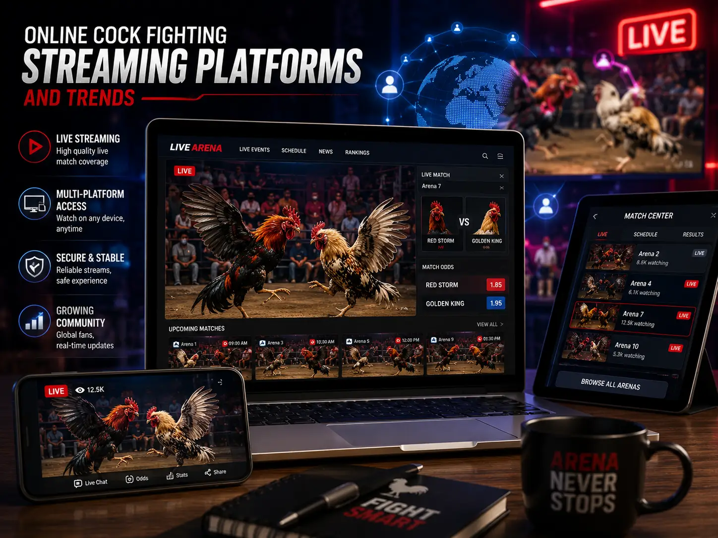 Online cock fighting streaming platforms and trends